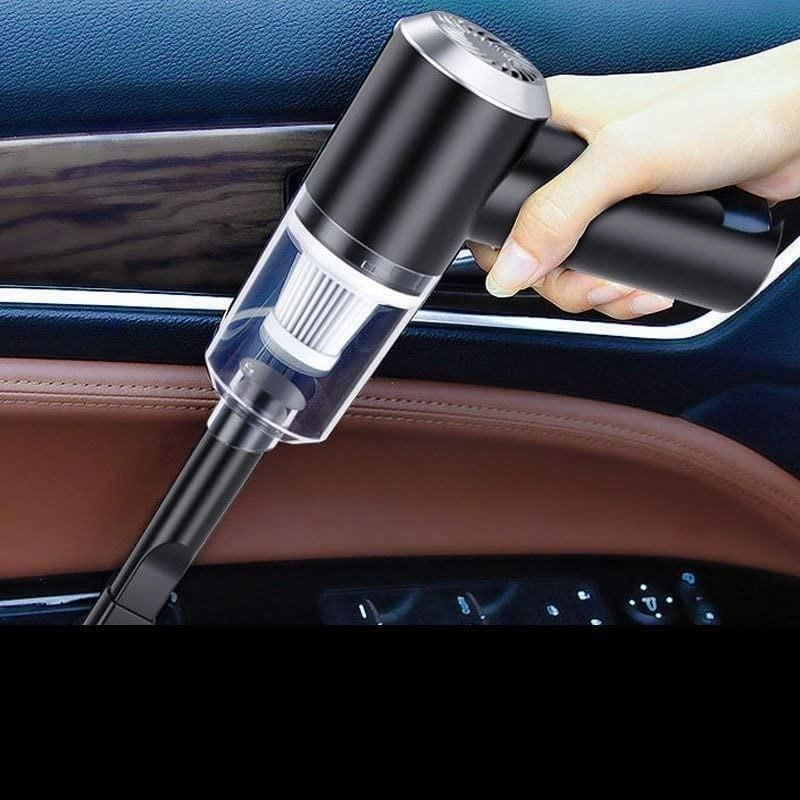 3 in 1 Portable Car Vacuum Cleaner with Blower | Powerful Suction, Reusable and USB Rechargeable| Wireless Handheld Vacuum for Car, Home and Travel