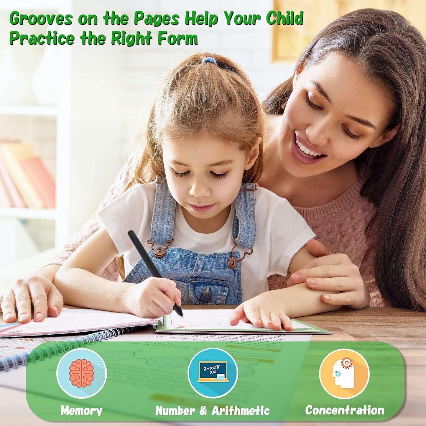 Sank Magic Practice Copybook | 4 BOOK +1 PEN + 10 REFILL